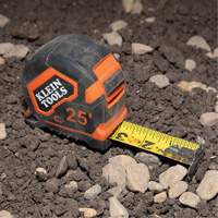 Magnetic Double-Hook Tape Measure, 25', Imperial Graduations O-Max