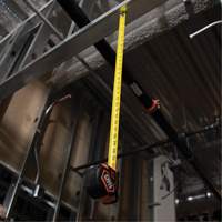 Magnetic Double-Hook Tape Measure, 25', Imperial Graduations O-Max