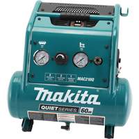 Quiet Series Air Compressor, Electric, 2 Gal (2.4 US Gal), 135 PSI, 120/1 V O-Max