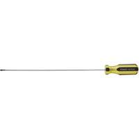100 PLUS&reg; Extra-Light Cabinet Tip Screwdriver, 1/8" Tip, Round, 6-5/8" L, Plastic Handle O-Max