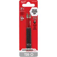 Embout de tournevis Shockwave Impact Duty, Torx, Embout T-20, Prise 1/4", Longueur 3-1/2" O-Max