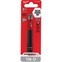 Embout de tournevis Shockwave Impact Duty, Torx, Embout T-30, Prise 1/4", Longueur 3-1/2" O-Max