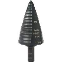 Foret &eacute;tag&eacute; &agrave; trous multiples no 12, 7/8" - 1-3/8", Incr&eacute;ments de 1/16", Acier rapide O-Max