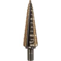 Foret &eacute;tag&eacute;, 3/16"/#4 - #4/7/8", Incr&eacute;ments de 1/32", Acier rapide au cobalt O-Max