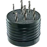 Jeu de tarauds & forets combin&eacute;s DRILLCO, 6 morceaux, Acier rapide O-Max