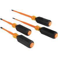 Slim-Tip Insulated Screwdriver Set, 1000 V, 4 Pcs O-Max