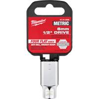 Metric Socket with Four Flat Sides, 8 mm, 1/2" Drive, 6 Points O-Max