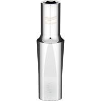 SAE Socket with Four Flat Sides, 3/8", 1/2" Drive, 6 Points, Deep O-Max