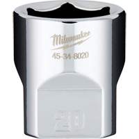 Metric Socket with Four Flat Sides, 20 mm, 3/8" Drive, 6 Points O-Max