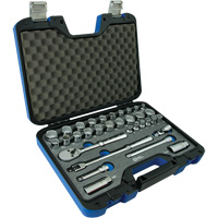 12 Point SAE & Metric Socket Attachment Set, 33 Pcs, 3/8" Drive Size O-Max