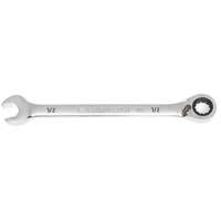 90-Tooth Reversible Ratcheting Wrench, 12 Point, 1/2", Chrome/Polished Finish O-Max