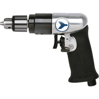 AD38VSRK Perceuse pneumatique &agrave; vitesse variable, 6 pi³/min, 1/4" NPT, 82 dBA, 3/8" mandrin, Avec cl&eacute; O-Max