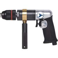 AD12VSR Perceuse pneumatique &agrave; vitesse variable, 6 pi³/min, 1/4" NPT, 1/2" mandrin, Sans cl&eacute; O-Max