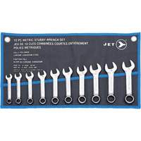 SCWS-10M Stubby Wrench Sets, Combination, 10 Pieces, Metric O-Max