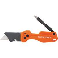 Folding Utility Knife With Driver, 1" Blade, Steel Blade, Plastic Handle UAX406 | O-Max