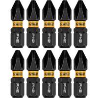 10-Piece FLEXTORQ&reg; Impact Driver Bit Set, Phillips, #2 Tip, 1/4" Drive Size, 1" Length O-Max