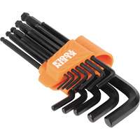 L-Style Ball-End Hex Key Wrench Set, 12 Pcs., Imperial O-Max