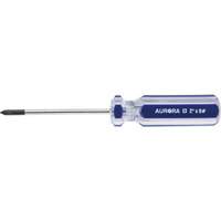 Tournevis Philips bleu transparent avec bandes, #0, Prise Plastique O-Max