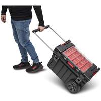 Coffre &agrave; outils roulant Arx, 23-4/5" x 16" x 15-3/5", Noir O-Max