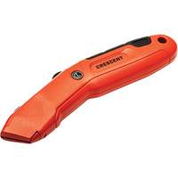 Couteau de s&eacute;curit&eacute; autor&eacute;tractable, 1", Acier, Prise en Aluminium O-Max