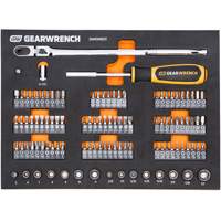 Slim Head Mechanics Tool Set in Foam Storage Tray O-Max
