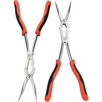 X2 Straight and Bent Long Nose Dual Material Plier Set, 2 Pieces O-Max
