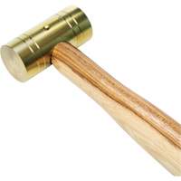 Brass Hammer with Hickory Handle, 1 lbs Head Weight, 11" L O-Max