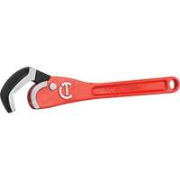 Self-Adjusting Steel Pipe Wrench, 2-1/2" Jaw Capacity, 16" Long, Powder Coated Finish, Non-Ergonomic Handle O-Max