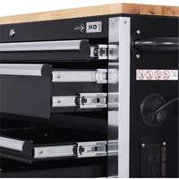 HDRC5212 HD Series Roller Cabinet, 12 Drawers, 51-1/4" W x 21" D x 40-3/10" H, Black O-Max