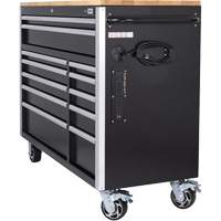 HDRC5212 HD Series Roller Cabinet, 12 Drawers, 51-1/4" W x 21" D x 40-3/10" H, Black O-Max