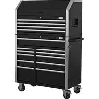 HDCC-4115 HD Series Toolbox Combo, 21-1/2" D x 44-1/5" W x 63-3/10" H, Black O-Max
