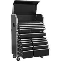 HDCC-4115 HD Series Toolbox Combo, 21-1/2" D x 44-1/5" W x 63-3/10" H, Black O-Max