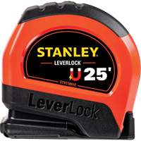 High-Visibility Magnetic LEVERLOCK&reg; Tape Measure, 25', Imperial Graduations O-Max