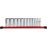 12-Point Deep Well SAE Socket Set, 12 Pcs, 3/8" Drive Size, Deep O-Max