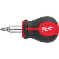Tournevis court &agrave; embouts interchangeables 6-en-1, 3" lo, Prise Coussin&eacute;e O-Max