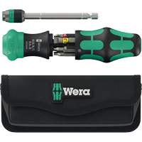 Tournevis &agrave; cliquet Kraftform Kompakt 26 RA-R avec pochette, Prise Plastique O-Max