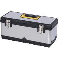 JPSTB-20 Stainless Steel Hand Tool Box, 9-63/100" D x 20" W x 8-7/8" H, Black/Silver O-Max