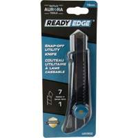 Couteau professionnel de 18 mm avec verrouillage &agrave; cliquet, Acier inoxydable, Robuste, Prise en Plastique O-Max