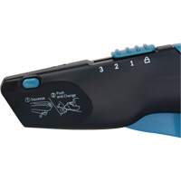 Couteau de s&eacute;curit&eacute; r&eacute;tractable , Acier inoxydable, Robuste, Prise en Plastique/Aluminium O-Max