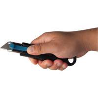 Couteau de s&eacute;curit&eacute; r&eacute;tractable standard, Acier inoxydable, Prise en Caoutchouc O-Max