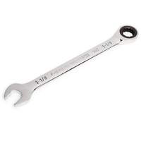 90-Tooth Ratcheting Combination Wrench, 12 Point, 1-1/8", Chrome Finish O-Max
