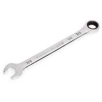 90-Tooth Ratcheting Combination Wrench, 12 Point, 7/8", Chrome Finish O-Max