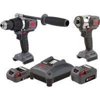 Hammer Drill & Impact Driver Combo Tool Kit, Lithium-Ion, 20 V O-Max