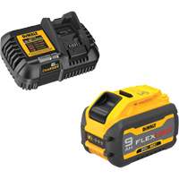 Ensemble de bloc-pile et chargeur MAX FLEXVOLT, Lithium-ion, 20 V/60 V, 9 Ah O-Max