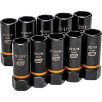 Bolt Biter Extraction Socket Set, 10 Pcs, Impact, 1/2" Drive Size, Deep O-Max
