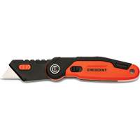 Folding Utility Knife, 1" Blade, Steel Blade, Aluminum Handle O-Max
