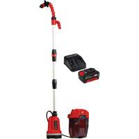 Pompe &agrave; eau propre pour baril de pluie sans fil avec batterie 4 Ah et ensemble de d&eacute;part de chargeur, 18 V, 792,5 gal./min O-Max