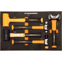 Mixed Hammer Set in Foam Storage Tray, 5 Pieces O-Max