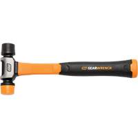 Soft Face Hammer, 16 oz. Head Weight, Plain Face, Solid Steel Handle, 12-1/4" L O-Max