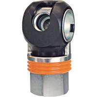 TOPQUIK SC Industrial Quick Coupler, Nickel-Plated Steel, 1/2", Female NPT, 359 PSI O-Max
